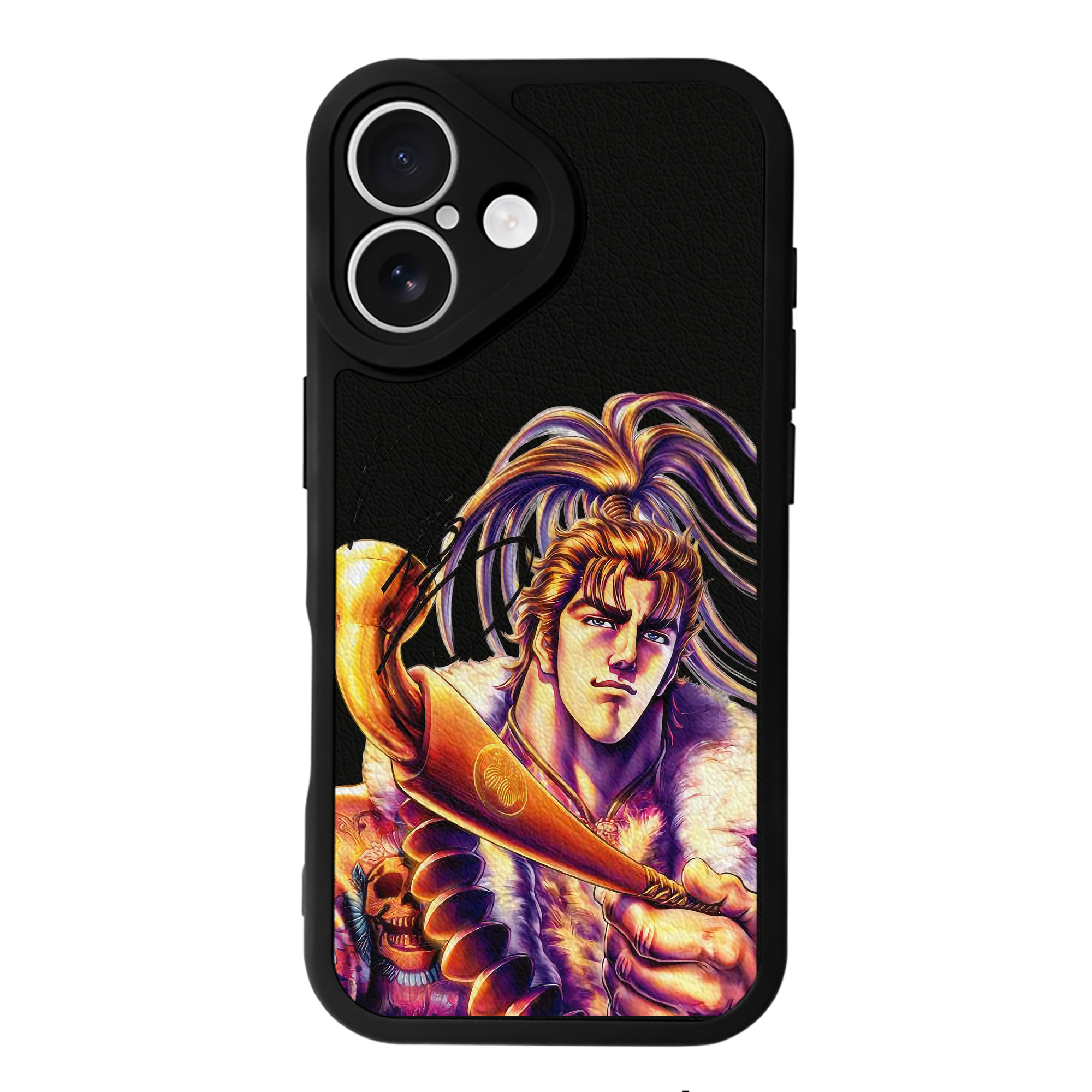 （画像用） 北斗の拳 Fist of the North Star 【iPhone 16シリーズ対応】シリコンスマホケース（レザー調） 材質：シリコン